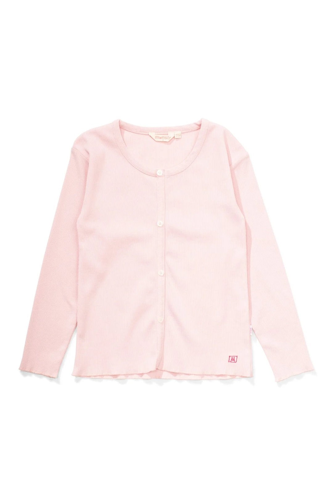MUNSTER KIDS - MISSIE DANCE RIB LONG SLEEVE TEE: PEACH [sz:4 YRS]
