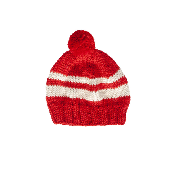 ACORN KIDS - RETRO BEANIE: RED [sz:S (6-18 MTHS)]