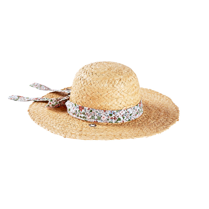ACORN KIDS - CHARLOTTE STRAW HAT: NATURAL [sz:S/M 52CM/2-4 YRS]