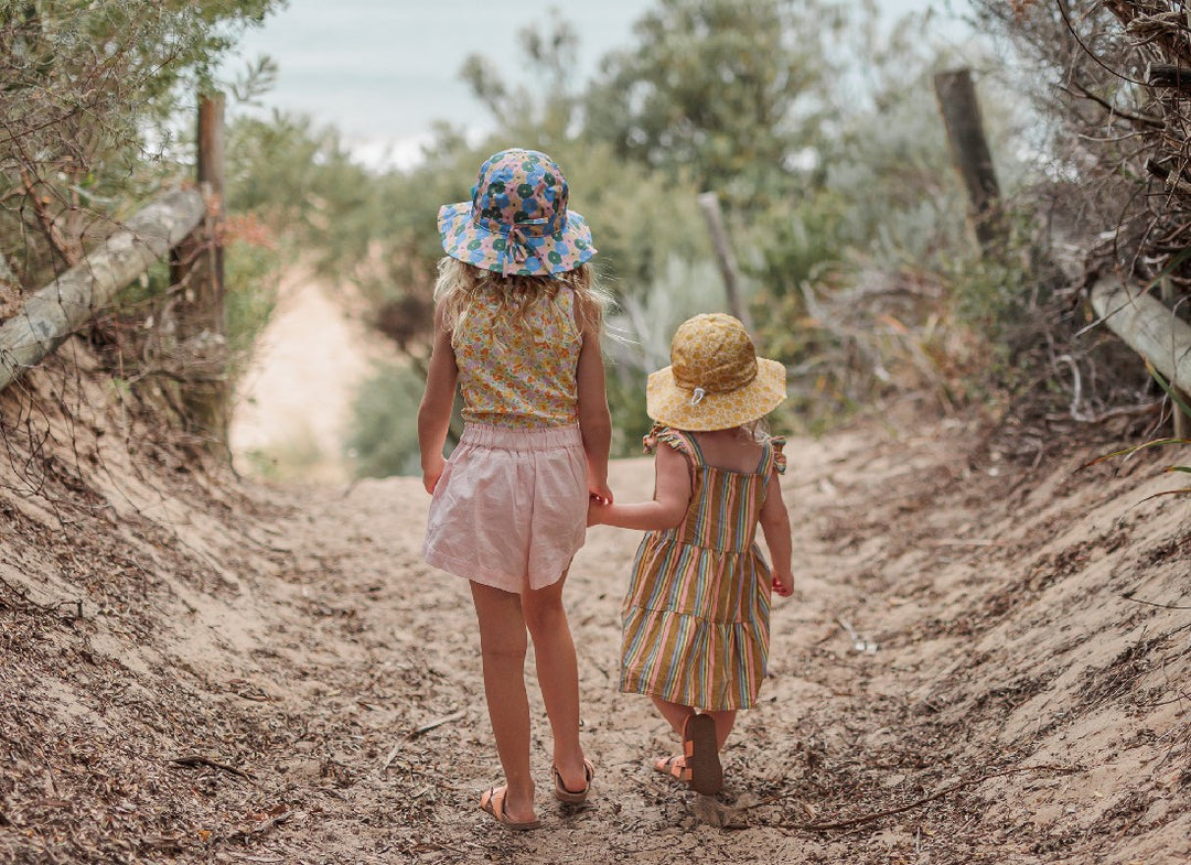 ACORN KIDS - CHARLOTTE STRAW HAT: NATURAL [sz:S/M 52CM/2-4 YRS]