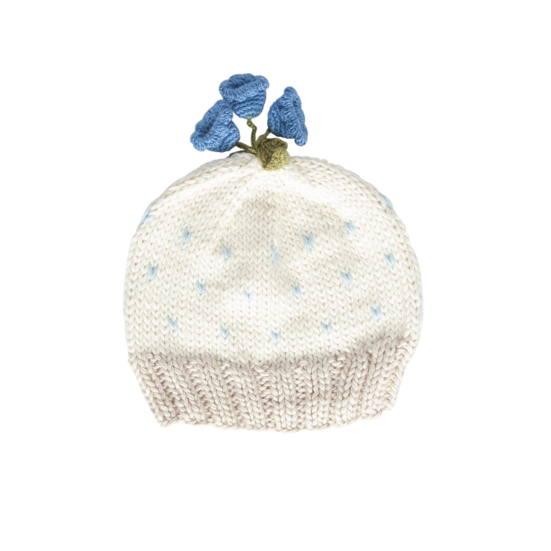 ACORN KIDS - BLUEBELL BEANIE: CREAM [sz:XXS (0-3 MTHS)]