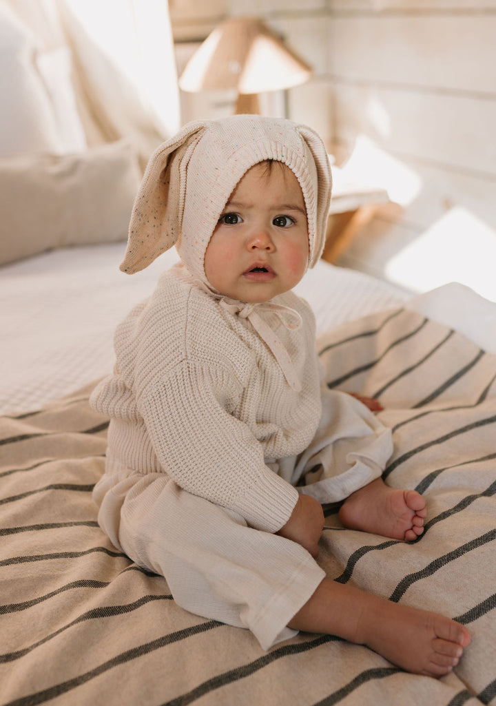 ACORN KIDS - BUNNY BEANIE: CREAM [sz:XXS (0-3 MTHS)]