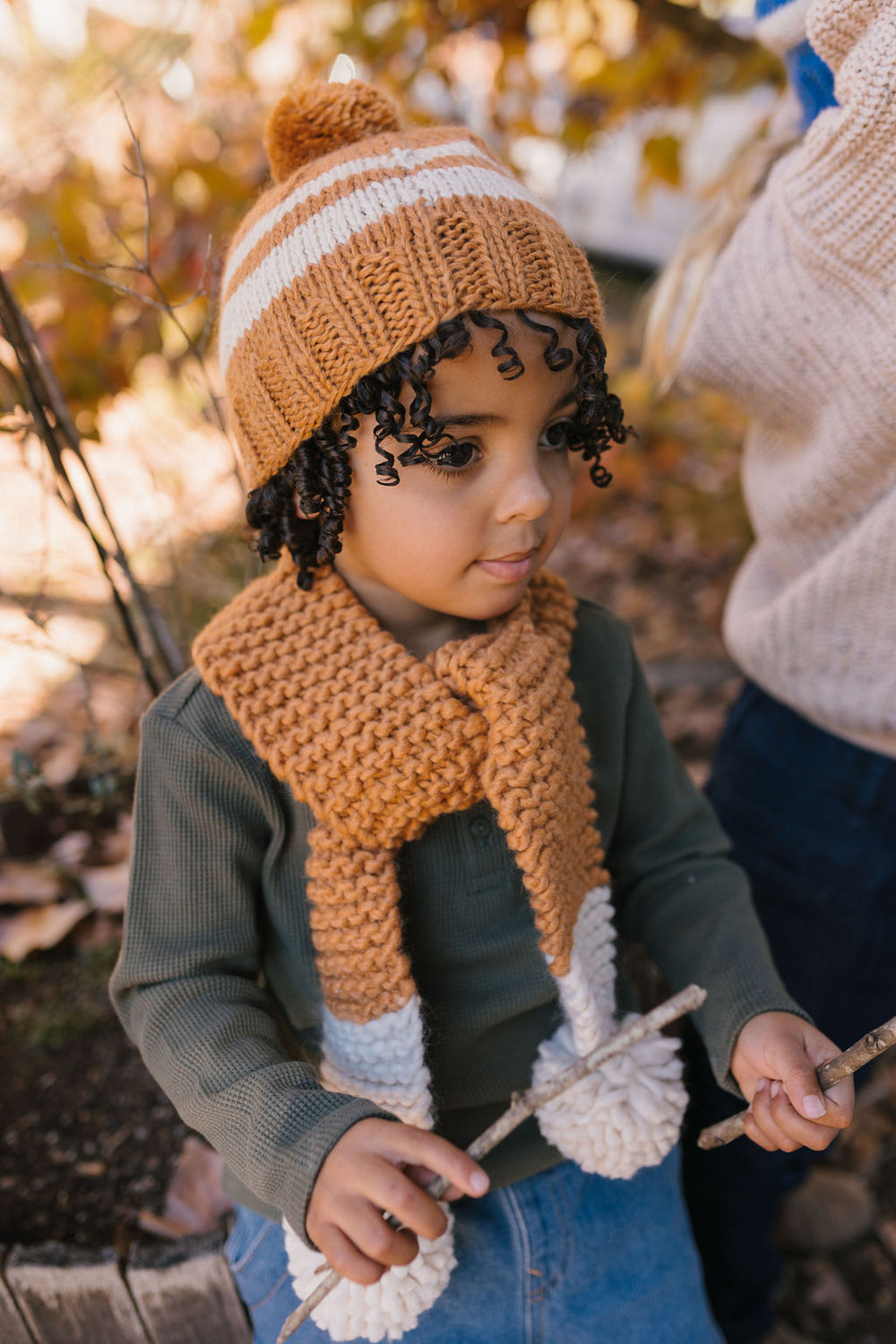 ACORN KIDS - RETRO BEANIE: CARAMEL [sz:L (3-5 YRS)]