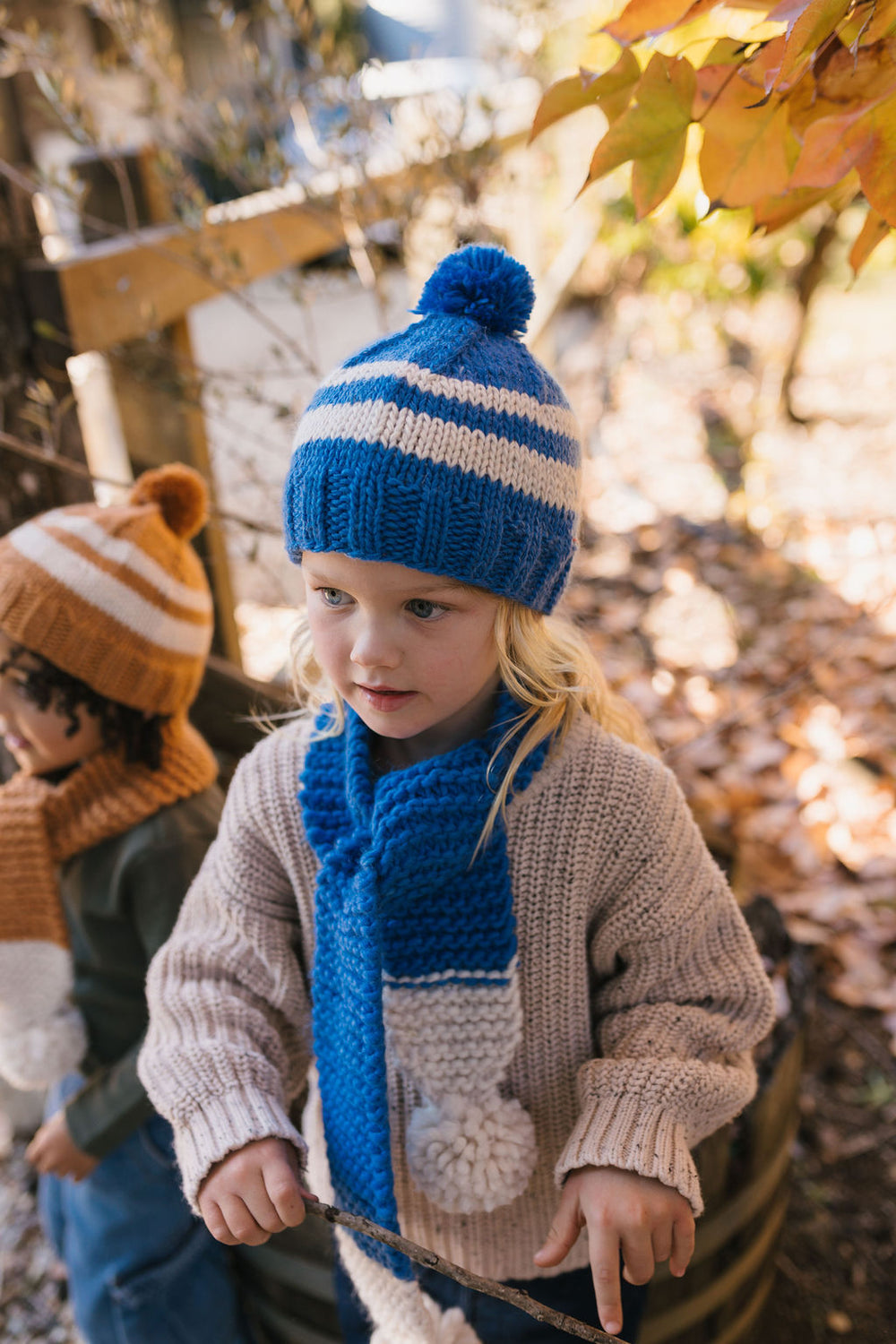ACORN KIDS - RETRO SCARF: BLUE 