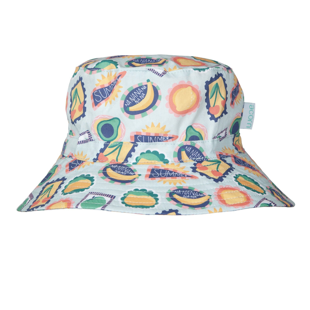 ACORN KIDS - WIDE BRIM BUCKET SUNHAT: ROAD TRIP [sz:S - 50CM/9-18 MTHS]