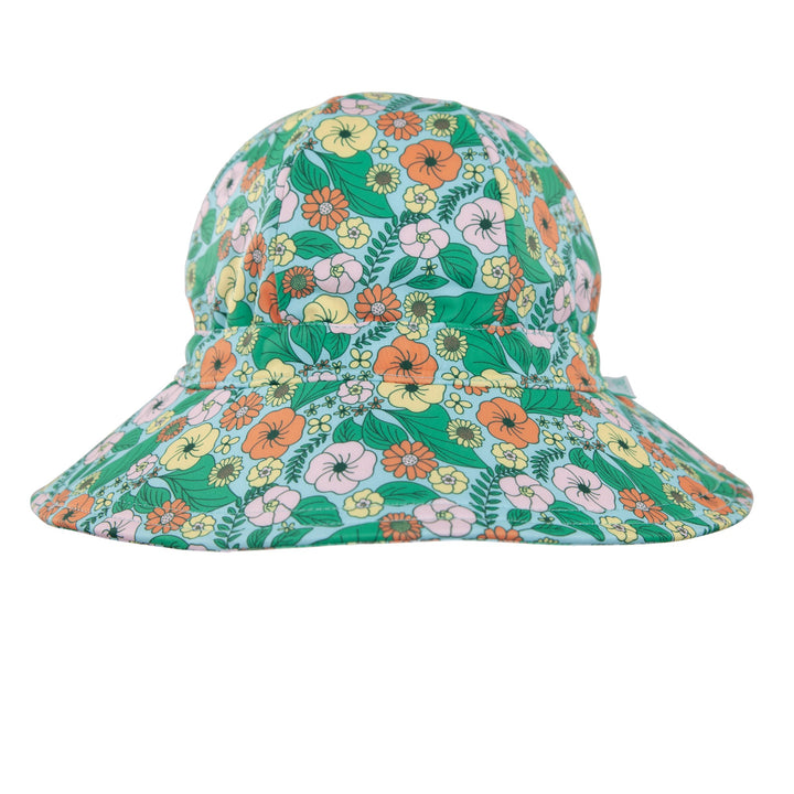 ACORN KIDS - WIDE BRIM SWIM HAT: EDEN [sz:S - 50CM/9-18 MTHS]