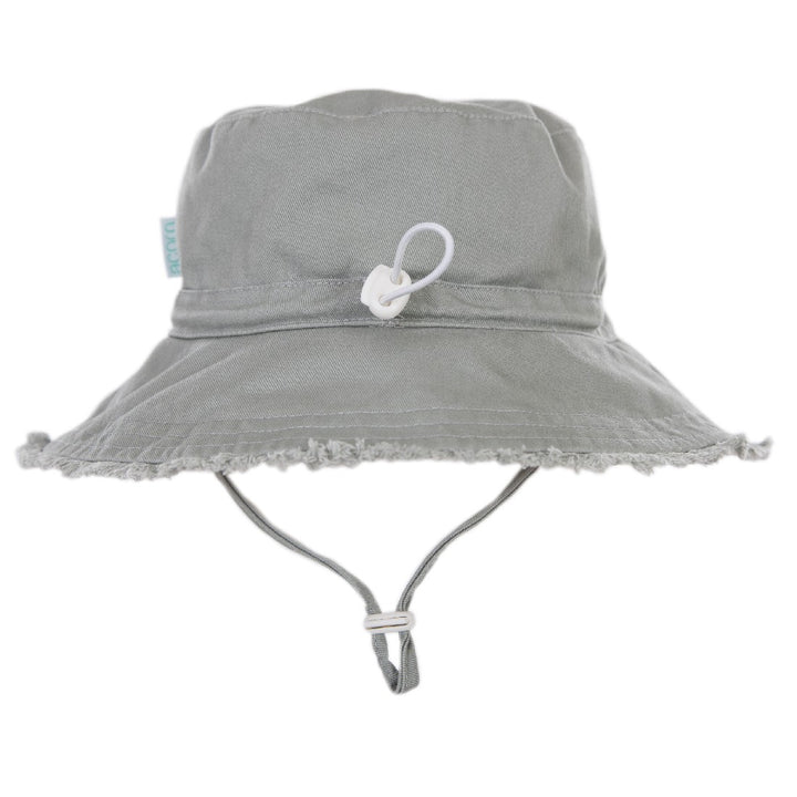 ACORN KIDS - FRAYED BUCKET HAT: KHAKI