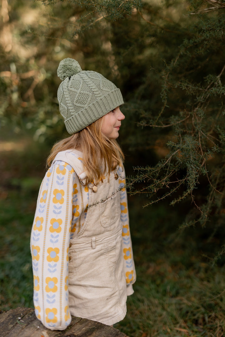 ACORN KIDS - PRAGUE BEANIE: SAGE [sz:S (6-18 MTHS)]