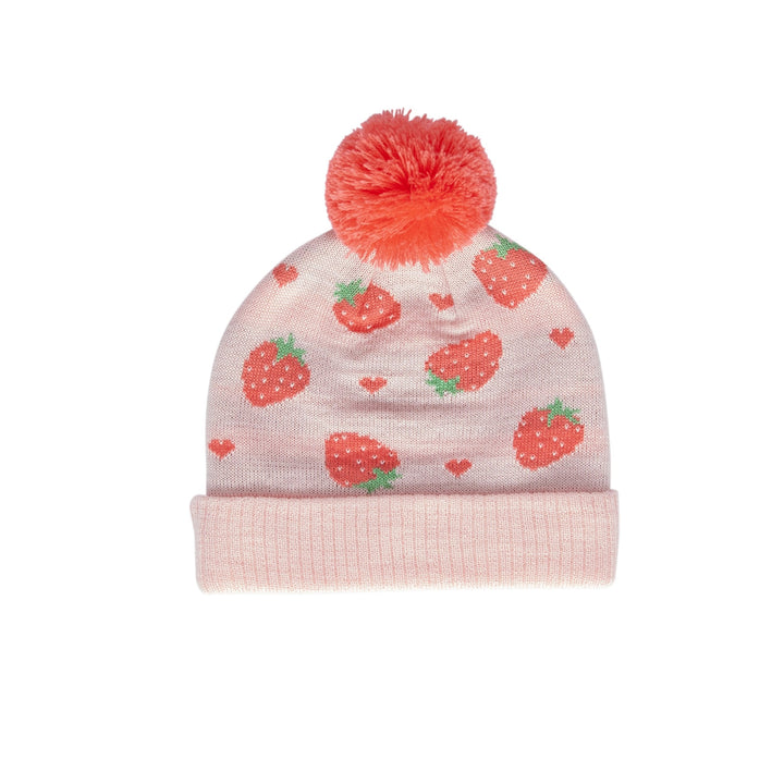 ACORN KIDS - STRAWBERRY FIELDS MERINO BEANIE: RED & GREEN [sz:XXS (0-3 MTHS)]
