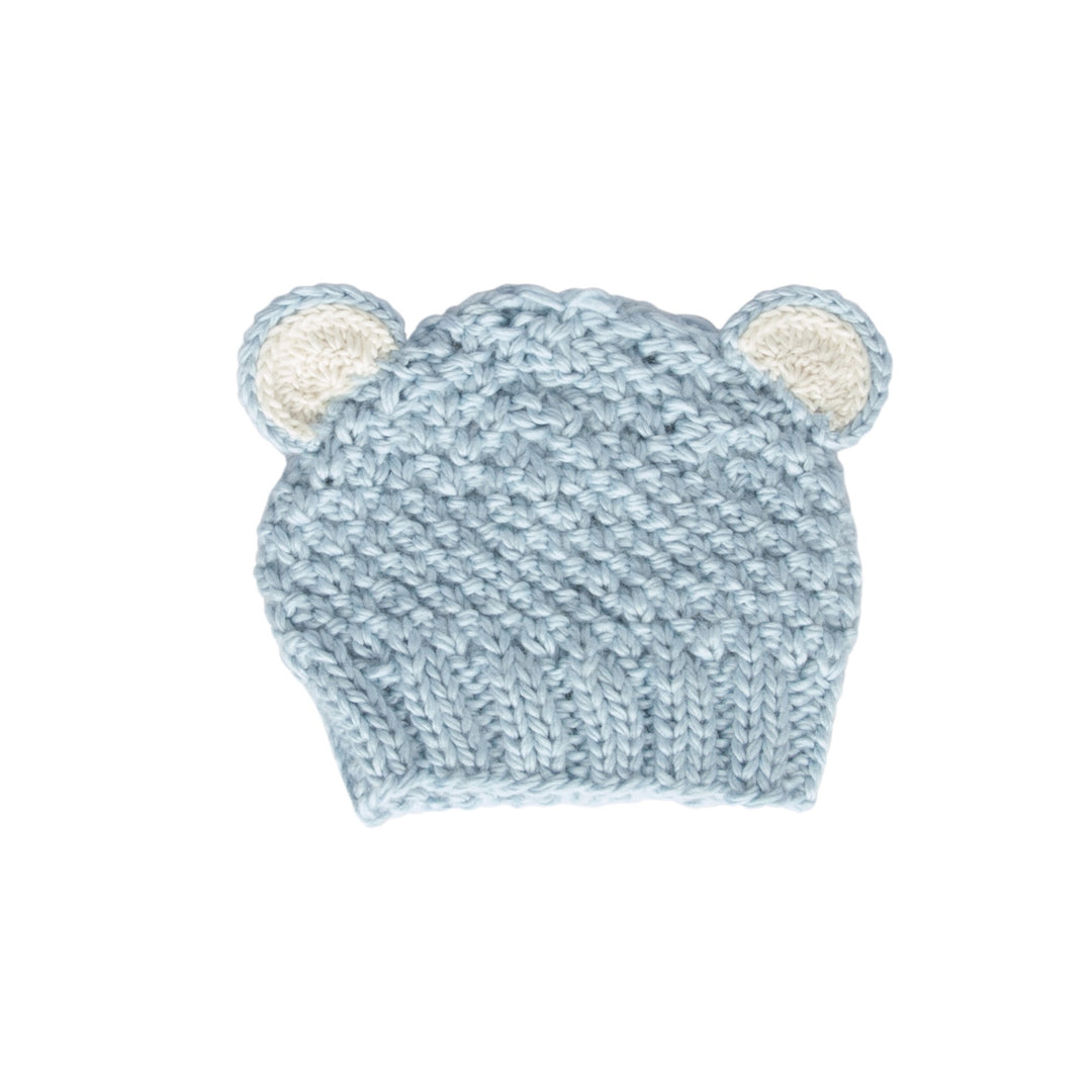 ACORN KIDS - BEAR BEANIE: BLUE [sz:XXS (0-3 MTHS)]