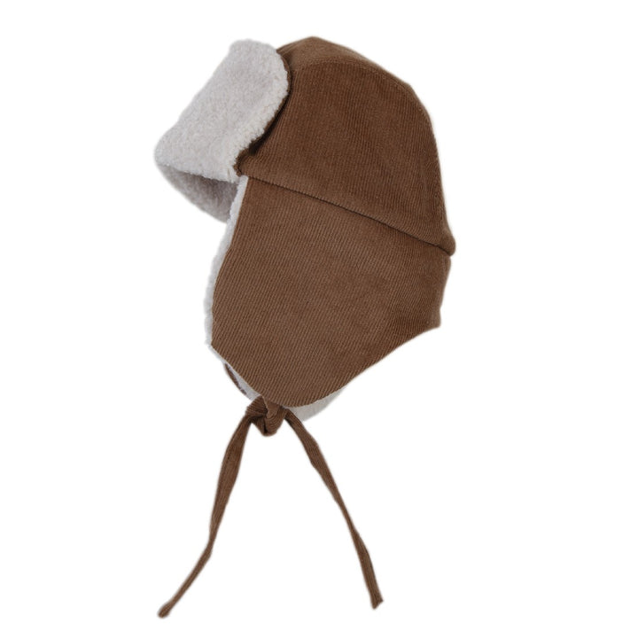 ACORN KIDS - AVIATOR CORD BEANIE: CHESTNUT [sz:S (6-18 MTHS)]