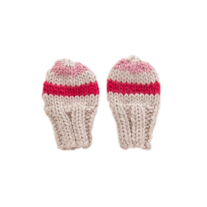 ACORN KIDS - CHECKS MITTENS: PINK