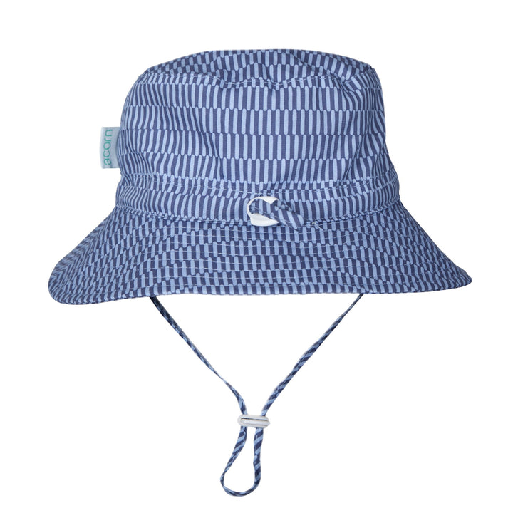 ACORN KIDS - WIDE BRIM BUCKET HAT: BLUE HORIZON [sz:S - 50CM/9-18 MTHS]