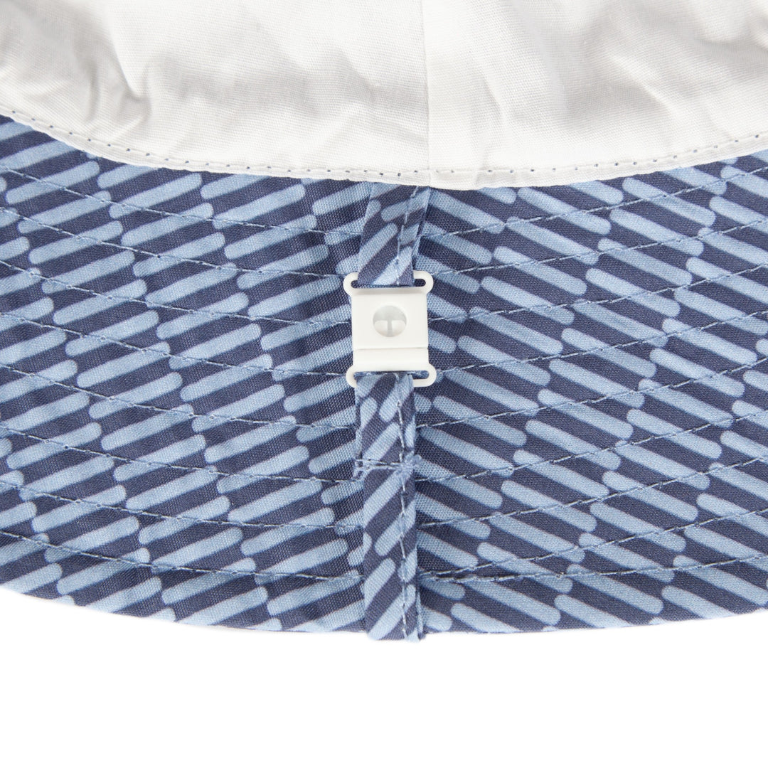 ACORN KIDS - WIDE BRIM BUCKET HAT: BLUE HORIZON [sz:S - 50CM/9-18 MTHS]