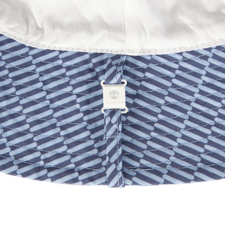 ACORN KIDS - WIDE BRIM BUCKET HAT: BLUE HORIZON [sz:S - 50CM/9-18 MTHS]
