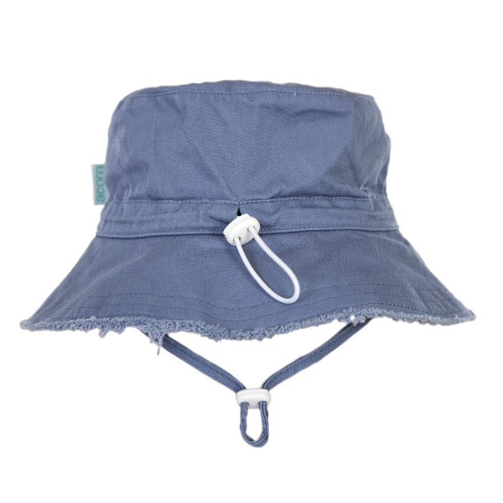 ACORN KIDS - FRAYED BUCKET HAT: SKY BLUE [sz:S - 50CM/9-18 MONTHS]