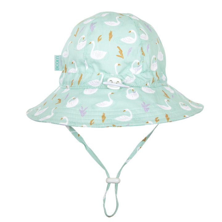 ACORN KIDS - FLOWER FIELD WIDE BRIM SUNHAT: PEACH/MULTI