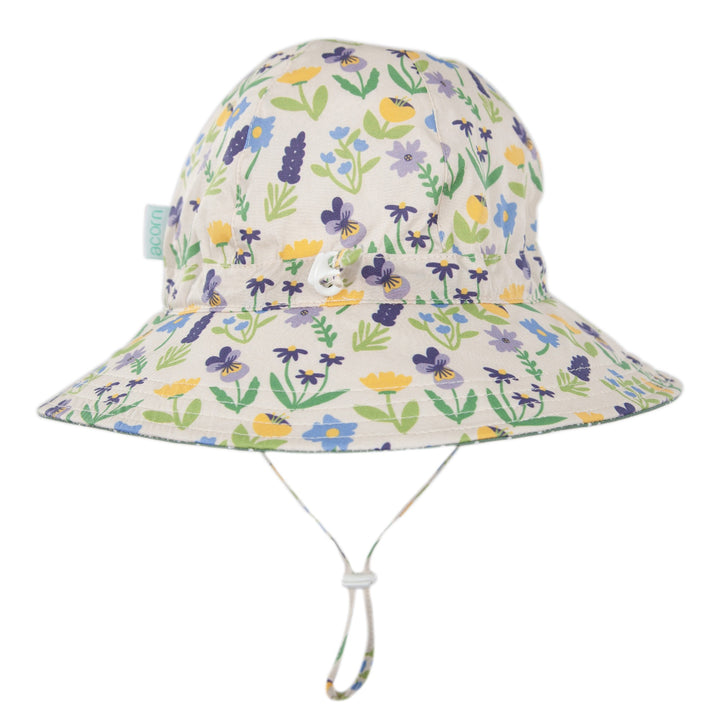 ACORN KIDS - WIDE BRIM SUNHAT: SPRING TIME [sz:S - 50CM/9-18 MTHS]