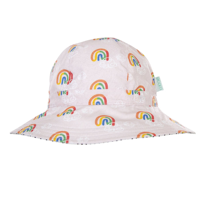 ACORN KIDS - WILDFLOWERS WIDE BRIM SUNHAT: CREAM MULTI