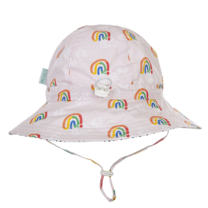 ACORN KIDS - WILDFLOWERS WIDE BRIM SUNHAT: CREAM MULTI