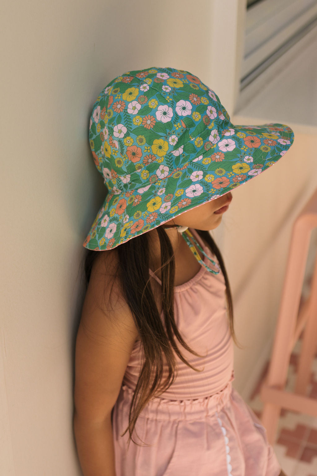 ACORN KIDS - WIDE BRIM SUNHAT: EDEN [sz:S - 50CM/9-18 MTHS]