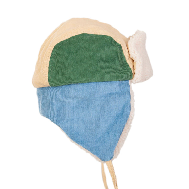 ACORN KIDS - AVIATOR CORD BEANIE: MULTI [sz:S - 6-18 MTHS]