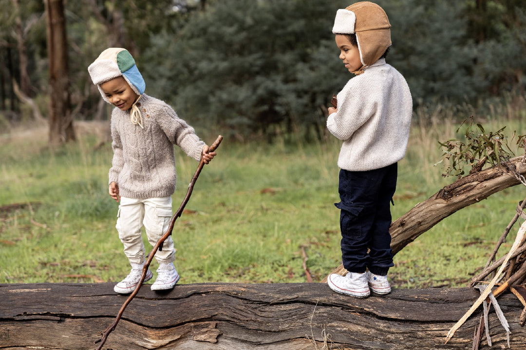 ACORN KIDS - AVIATOR CORD BEANIE: MULTI [sz:S (6-18 MTHS)]