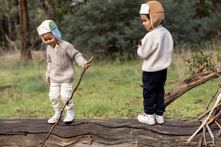 ACORN KIDS - AVIATOR CORD BEANIE: MULTI [sz:S (6-18 MTHS)]