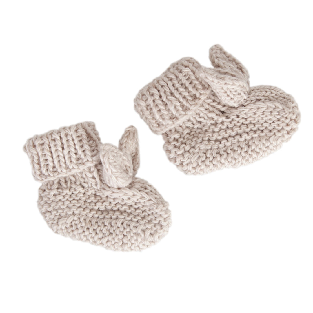 ACORN KIDS - COTTONTAIL BABY BOOTIES: OATMEAL [sz:XXS (0-3 MTHS)]