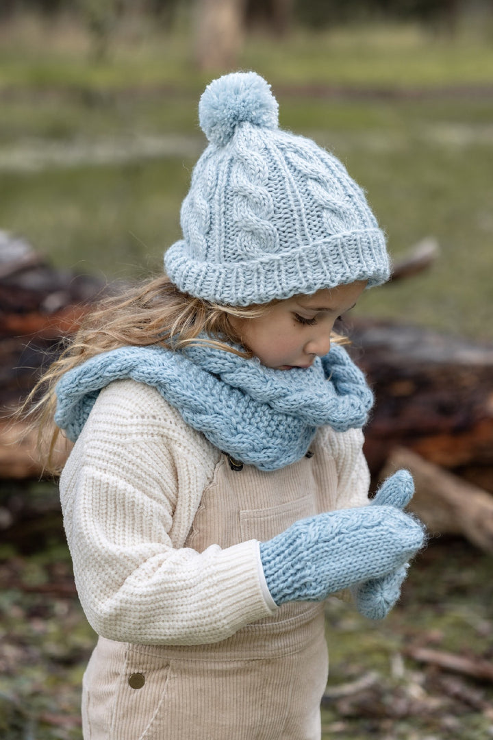 ACORN KIDS - FREE SPIRIT BEANIE: BLUE [sz:XXS - 0-3 MTHS]