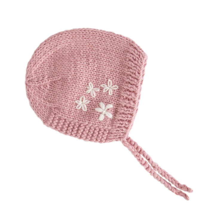 ACORN KIDS - FLOWERS BONNET: PINK [sz:XXS - 0-3 MTHS]
