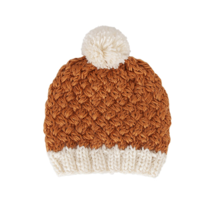 ACORN KIDS - RIPPLES BEANIE: CARAMEL [sz:XXS - 0-3 MTHS]