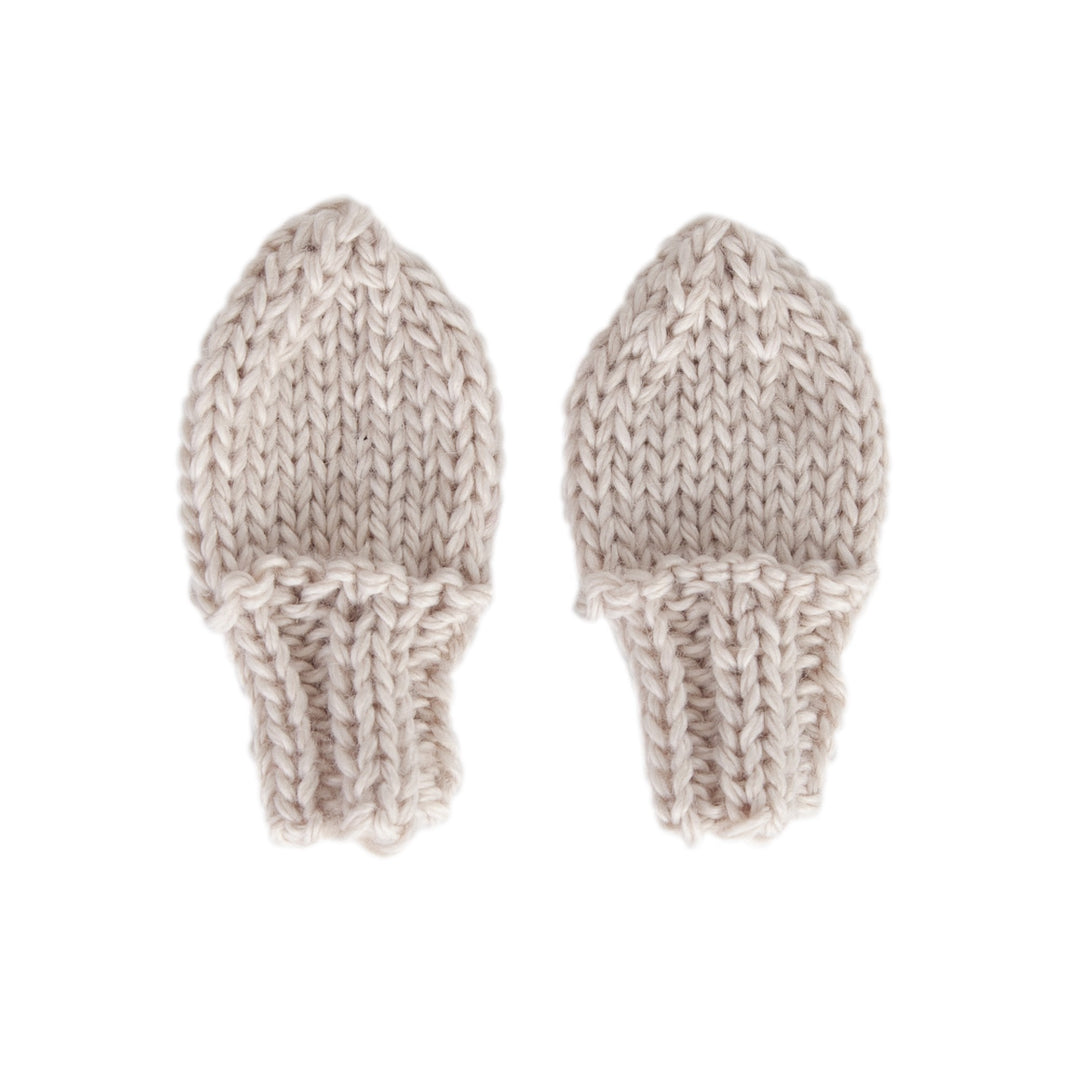 ACORN KIDS - COTTONTAIL BABY MITTENS: OATMEAL [sz:XS - 3-6 MTHS]