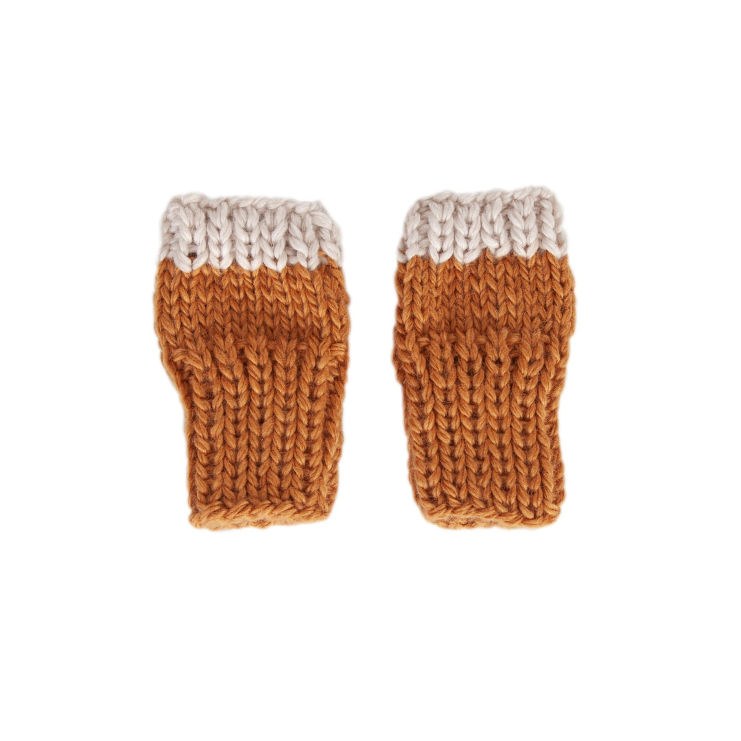 ACORN KIDS - BJORN FINGERLESS MITTENS: CARAMEL [sz:S - 6-18 MTHS]