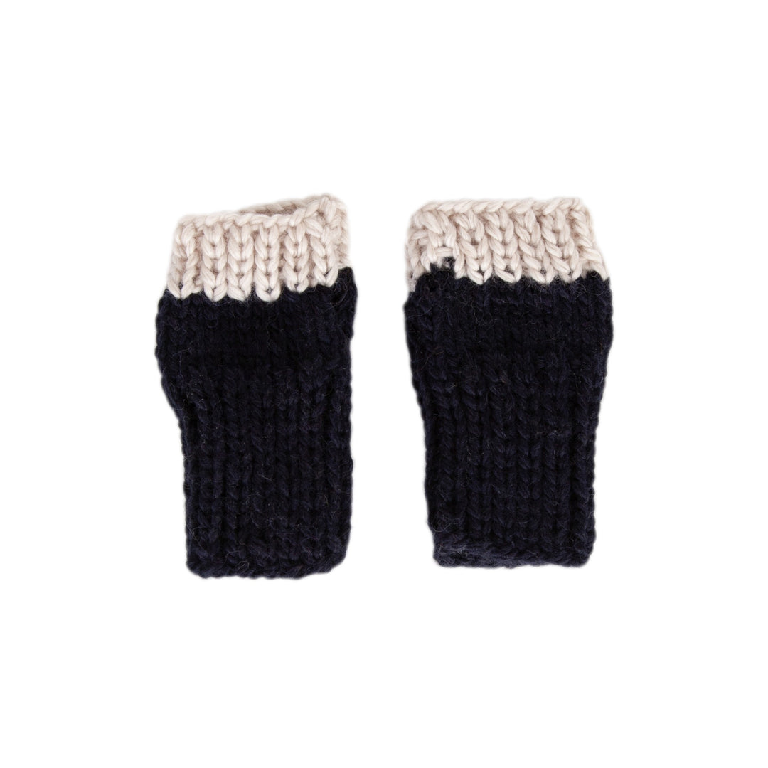 ACORN KIDS - BJORN FINGERLESS MITTENS: NAVY [sz:S - 6-18 MTHS]