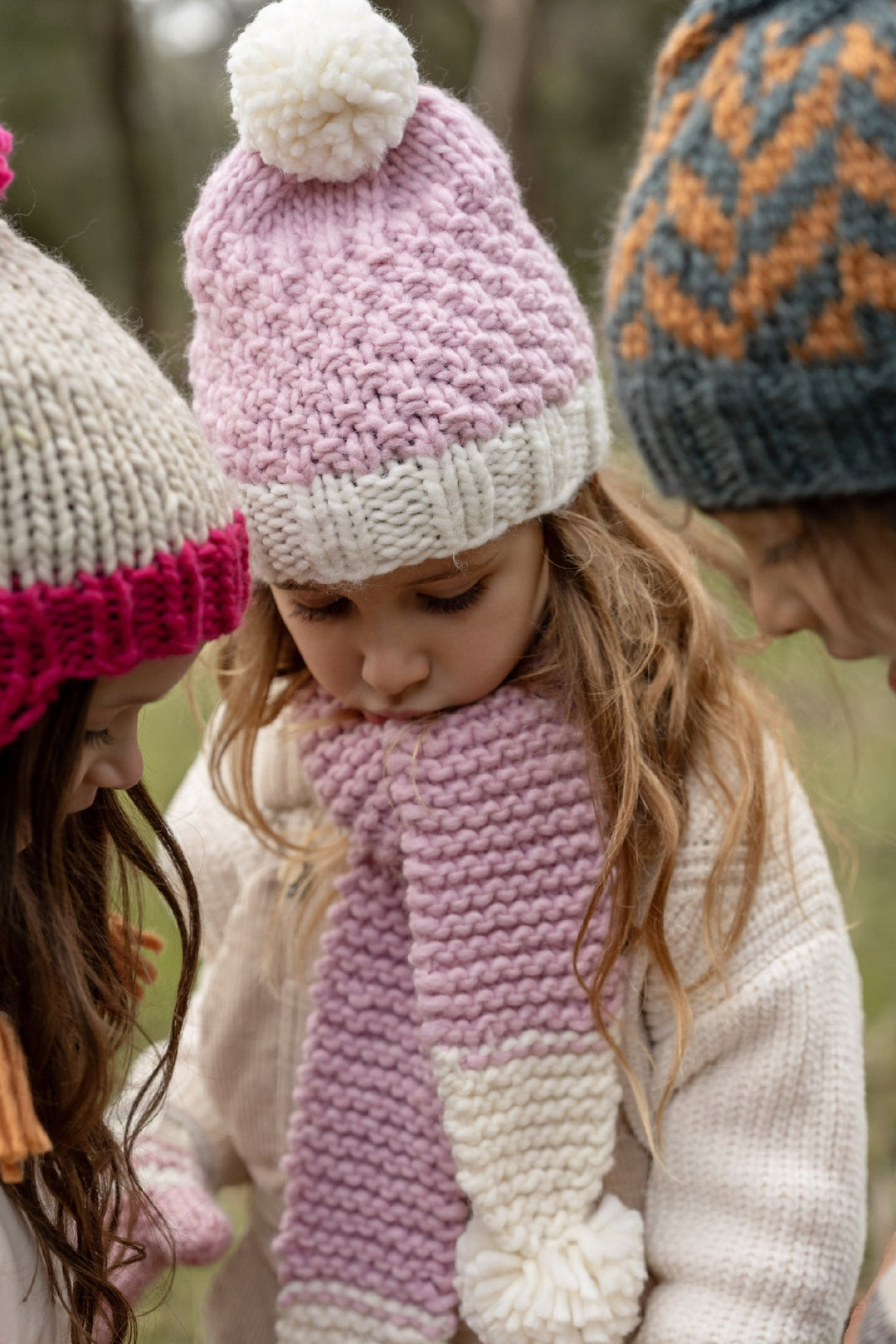 ACORN KIDS - RIPPLES SCARF: PINK