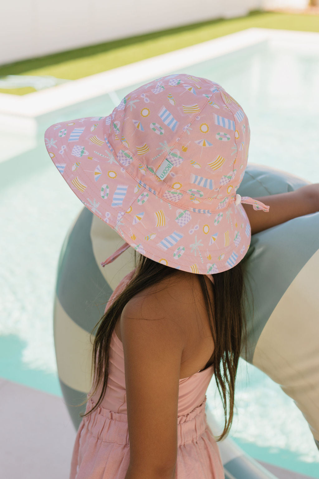 ACORN KIDS - WIDE BRIM SUNHAT: GOLDEN WATTLE [sz:S - 50CM/9-18 MONTHS]