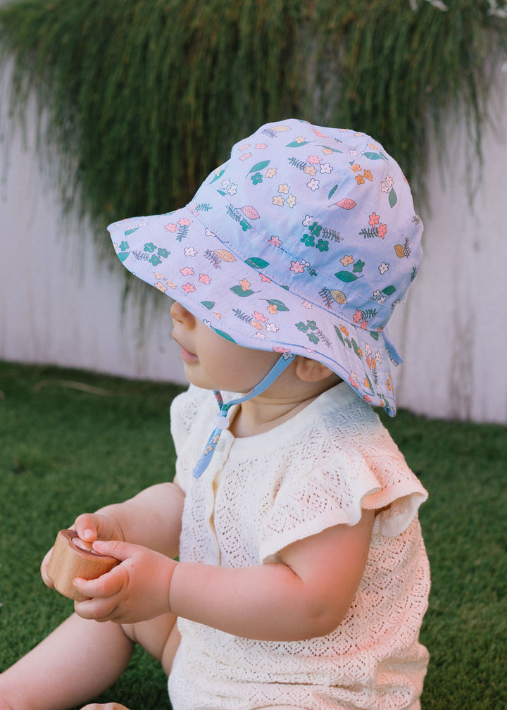 ACORN KIDS - INFANT WIDE BRIM SUNHAT: JASMINE [sz:XS - 46CM/0-9 MTHS]