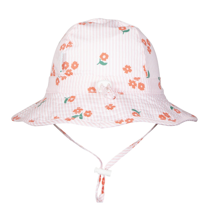 ACORN KIDS - INFANT WIDE BRIM SUNHAT: STRIPED POSEY [sz:XS - 46CM/0-9 MTHS]