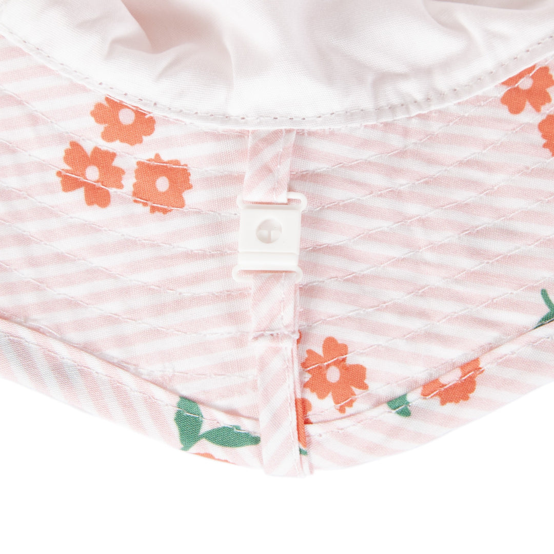 ACORN KIDS - INFANT WIDE BRIM SUNHAT: STRIPED POSEY [sz:XS - 46CM/0-9 MTHS]