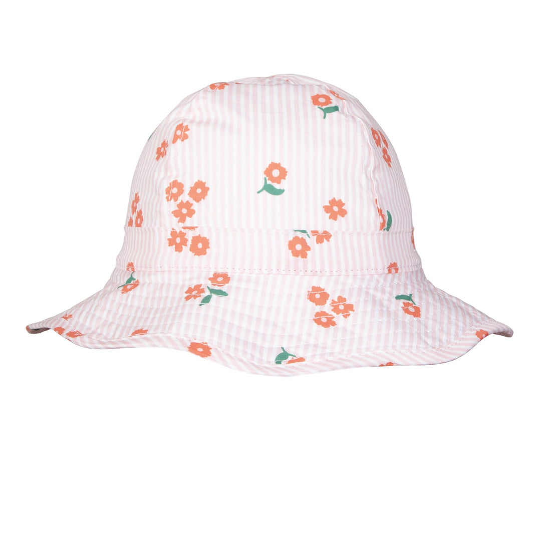 ACORN KIDS - INFANT WIDE BRIM SUNHAT: STRIPED POSEY [sz:XS - 46CM/0-9 MTHS]