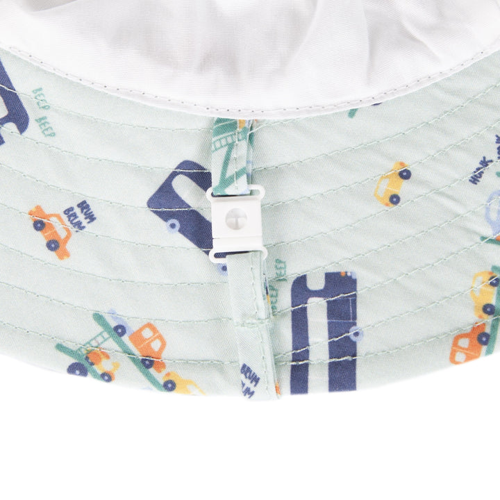 ACORN KIDS - INFANT WIDE BRIM SUNHAT: BEEP BEEP [sz:XS - 46CM/0-9 MTHS]