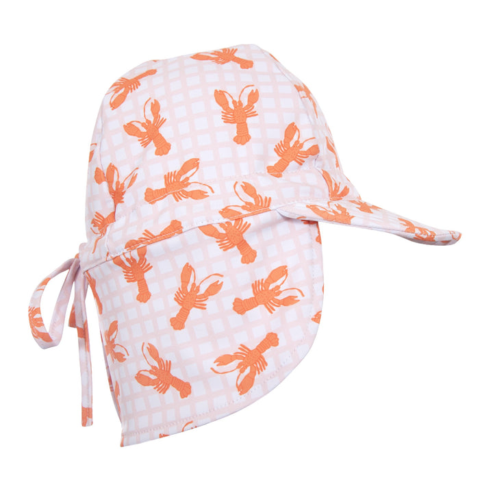 ACORN KIDS - PINK LOBSTERS SWIM FLAP CAP: PINK [sz:S - 50CM/9-18 MONTHS]