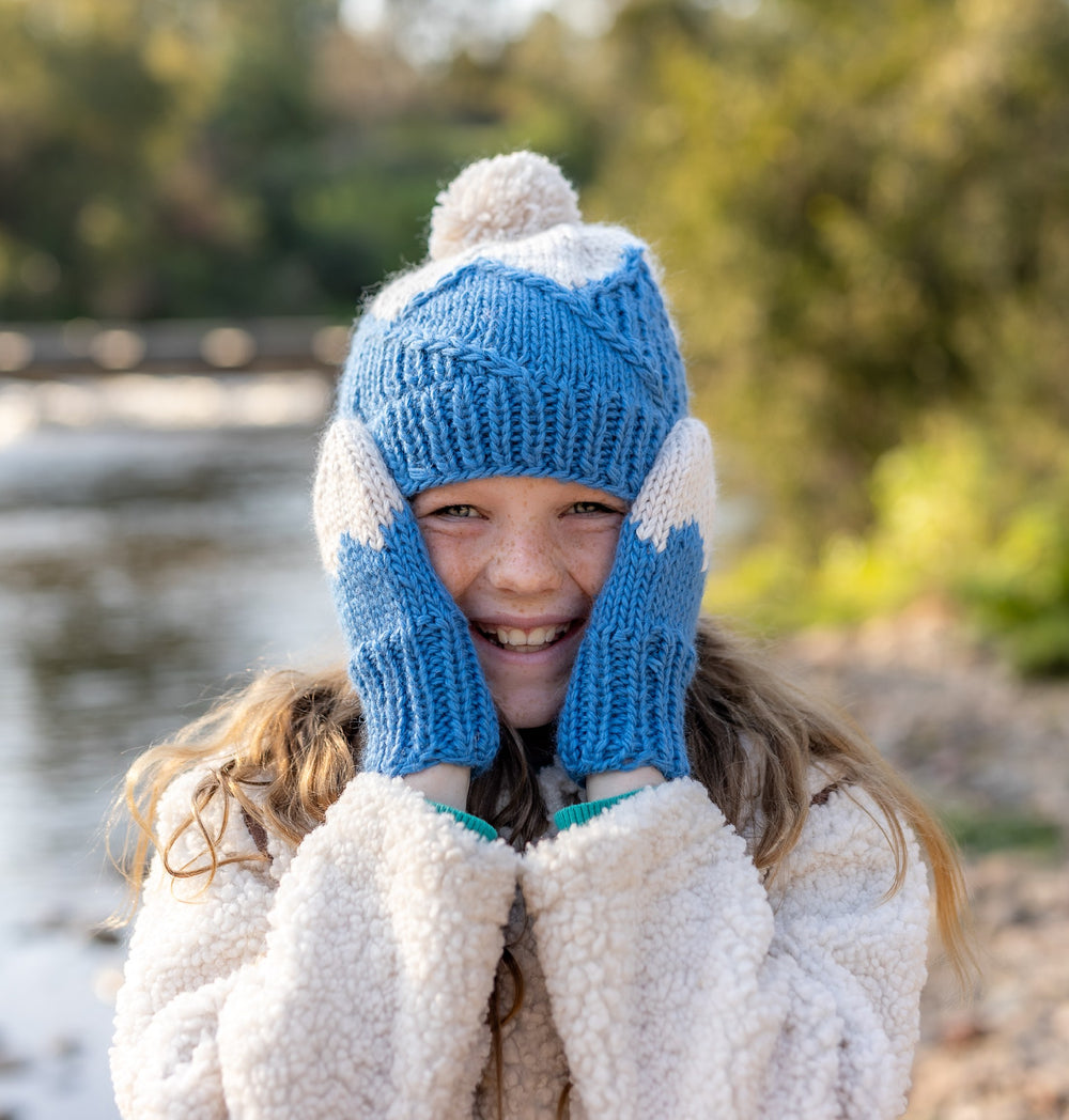 ACORN KIDS - MOUNTAIN TOP MITTENS: BLUE [sz:S (6-18 MTHS)]