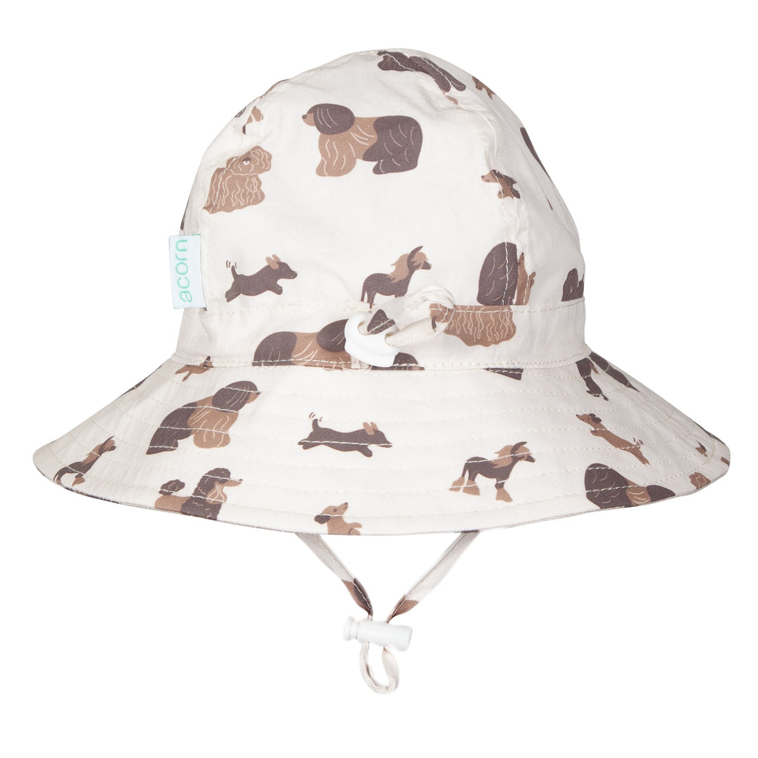 ACORN KIDS - INFANT WIDE BRIM SUNHAT: PAMPERED POOCHES [sz:XS - 46CM/0-9 MTHS]