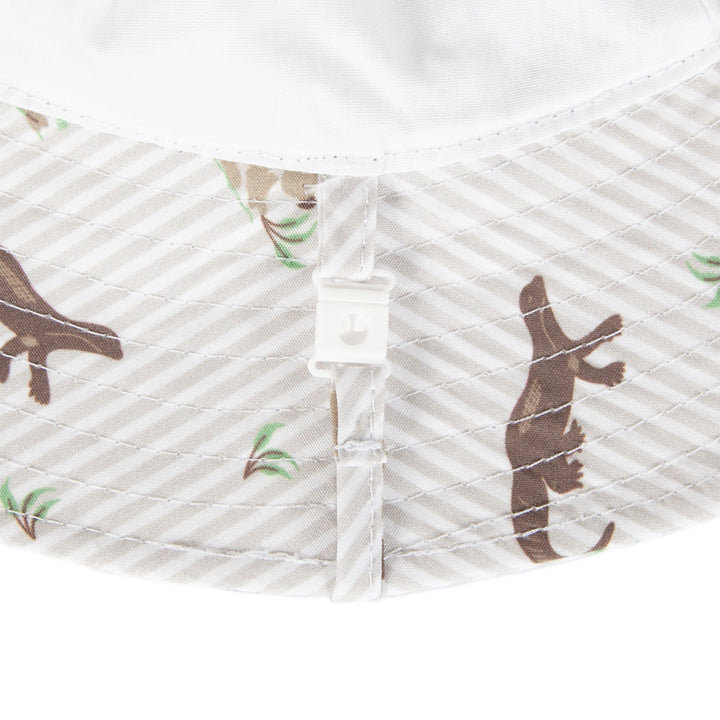 ACORN KIDS - INFANT WIDE BRIM SUNHAT: OUTBACK PALS [sz:XS - 46CM/0-9 MTHS]