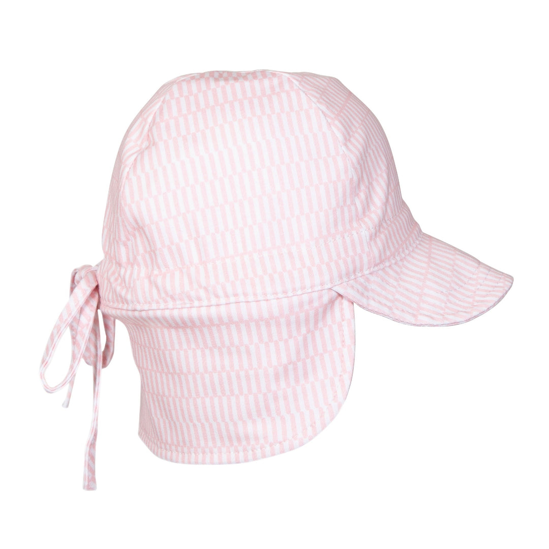 ACORN KIDS - FLAP HAT SOFT JERSEY: PINK SPRINKLES [sz:XS - 46CM/0-9 MTHS]