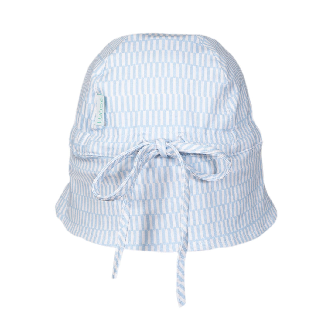 ACORN KIDS - FLAP HAT SOFT JERSEY: BLUE SPRINKLE [sz:XS - 46CM/0-9 MTHS]
