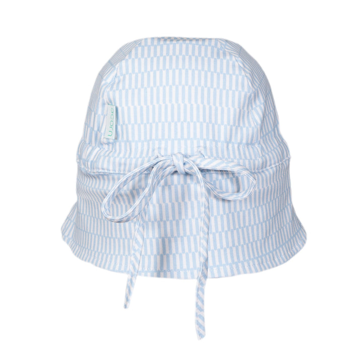 ACORN KIDS - FLAP HAT SOFT JERSEY: BLUE SPRINKLE [sz:XS - 46CM/0-9 MTHS]