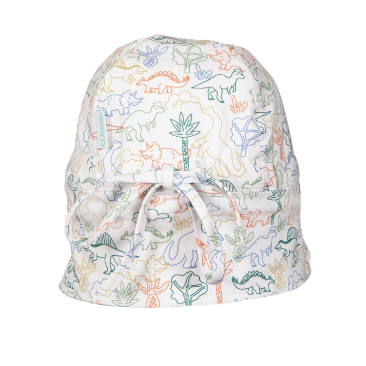 ACORN KIDS - FLAP HAT SOFT JERSEY: DINOS [sz:XS - 46CM/0-9 MTHS]